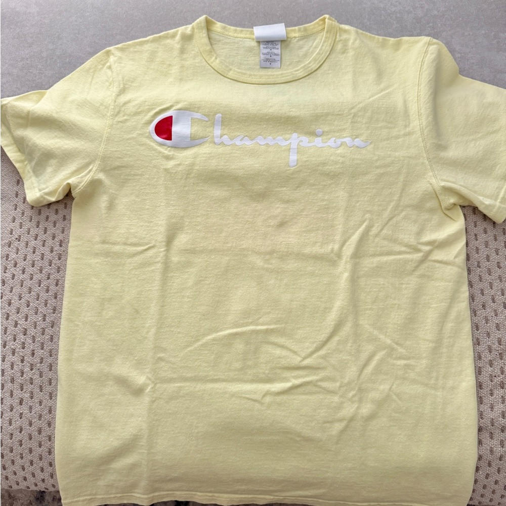 Champion Kids Light Yellow Tee with Logo